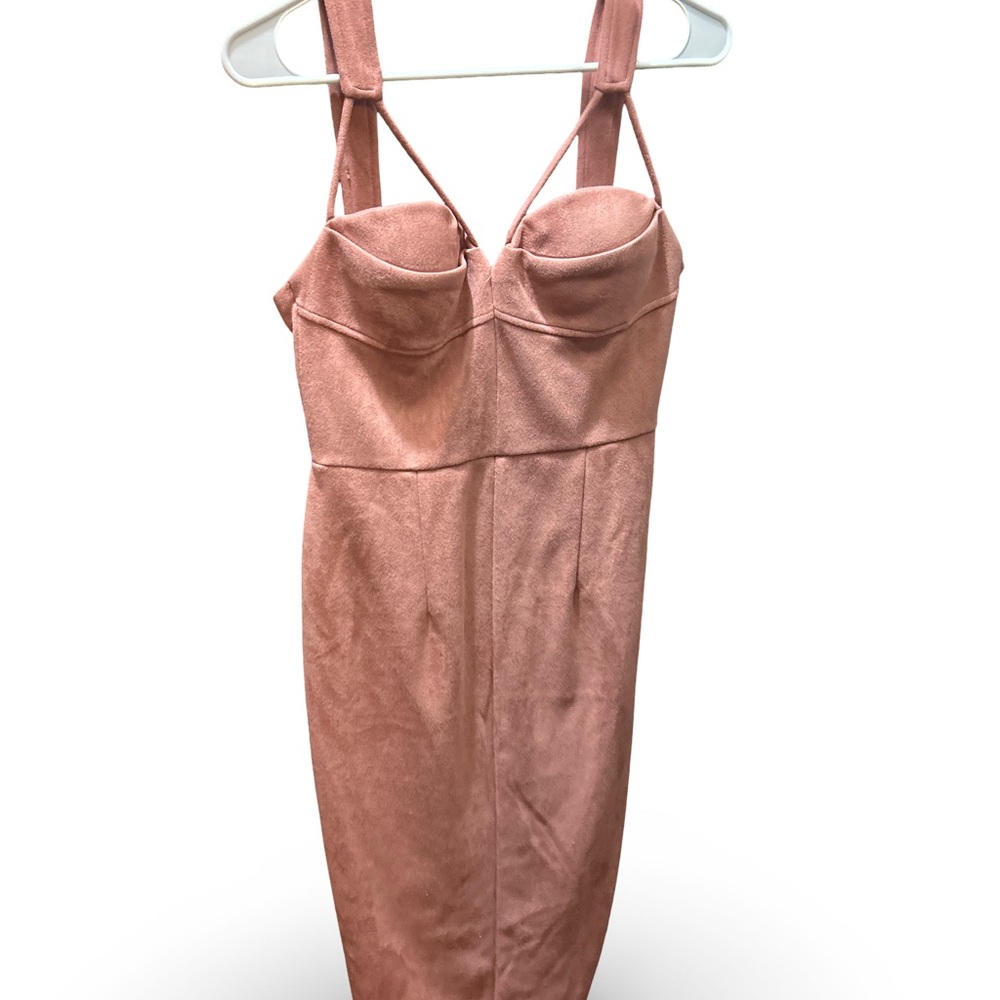 L'ATISTE Pink Bodycon Dress Sweetheart Neckline